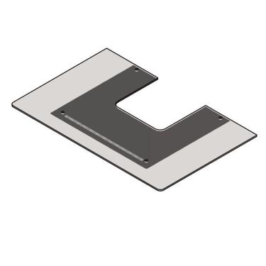 Imagem de Vidro Reto Para Coifa De Parede 60Cm