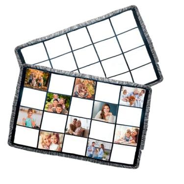 Imagem de Gainspra 2 cobertores de sublimação de 101 x 152 cm - cobertor para prensa térmica, foto personalizada com 20 painéis, espaços em branco para fotos personalizadas, presentes com suas próprias fotos