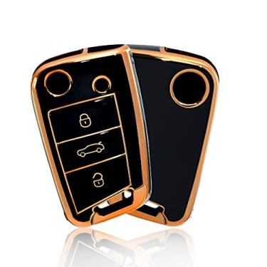 Imagem de Capa para chave Ibiza mk7 Tiguan mk2 para carro Skoda Octavia Volkswagen Golf Key Case Seat Key Cove