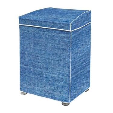 Imagem de Capa para Máquina de Lavar, PVC Reforçado e Poliéster, Tamanho M, Preta, Resistente à Água, 62x80cm, Compatível com Consul, Brastemp, Colormaq, Dako