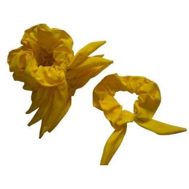 Imagem de Scrunchie Neon Xuxinha Elástico de Cabelo, Rabicó modelo c/ laço - DEN
