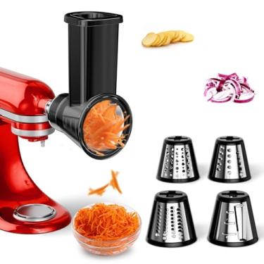 Imagem de Acessório de triturador de fatiador para batedeira KitchenAid, máquina de salada com cortador de legumes, máquina de salada, fatiadores de alimentos, acessórios de ralador de queijo para batedeira