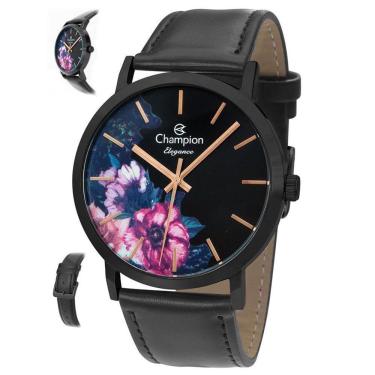 Imagem de Relógio Champion Feminino Ref: Cn20720m Prateado Flor