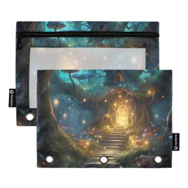 Imagem de Wassud Pastas de fichário com 3 furos, pasta organizadora de pastas de arquivo para escritório em casa, pacote com 2