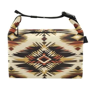 Imagem de STAYTOP Lancheira mexicana estilo nativo americano com fivela de alça, lancheira isolada para meninos e meninas, lancheira térmica para trabalho escolar