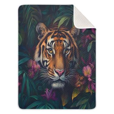 Imagem de xigua Lindo cobertor de bebê tigre de algodão para bebês, cobertor leve e macio para recepção e cobertor para berço, carrinho de bebê, cobertores de berçário, 76 x 101 cm