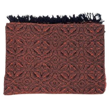 Imagem de Manta de Algodão Grande para Sofá Casal King 3,00X1,80M Grande 2,40X1,80m Pop pequena 2,20X1,50M sua casa(Flor do sertão laranja c/pret)