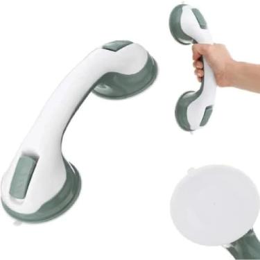 Imagem de Barra Apoio Ventosa Portátil para Idosos Deficientes - Suporte Sanitário Banheiro Sem Furos 100kg