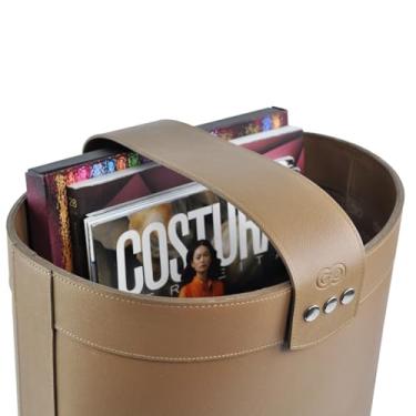 Imagem de Porta Revista / Revisteiro LUX em Couro (Argila)