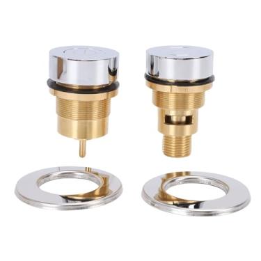 Imagem de Diydeg Kit com 2 Interruptores Pneumáticos de Botão Liga/Desliga de 39mm para Triturador de Alimentos, Interruptor Pneumático de Cobre para Pia, Banheira e Spa