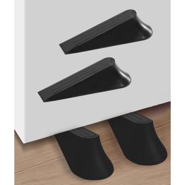 Imagem de Pacote com 2 batentes de porta – Rolhas de borracha resistente para a parte inferior da porta, aderência antiderrapante para casa e escritório