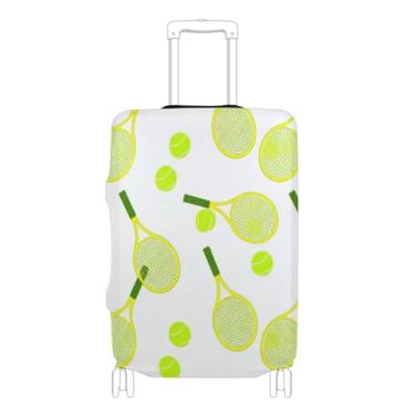 Imagem de Joisal Capas de bagagem amarelas divertidas de tênis para malas protetoras estéticas essenciais de viagem para mulheres, P, serve para capa de 45 a 50 cm, Tênis amarelo divertido, M 22-24 in, Capa de