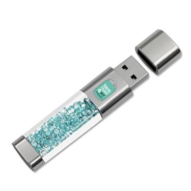 Imagem de Pen Drive USB de 64 GB, suporte de memória externa Techkey para armazenamento de imagens/vídeo/dados/backup V2.26 polegar/pular/discos rígidos de alta velocidade - azul magnésio