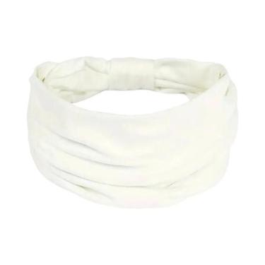 Imagem de Faixa De Cabelo Larga Feminina Com Laço Para Maquiagem, Esportes, Corr