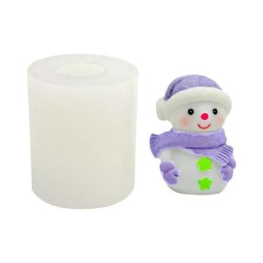 Imagem de Molde De Silicone Mini Boneco De Neve De Natal Para Decoração De Casa 