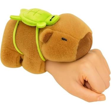 Imagem de Pulseira de Pelúcia Capivara Infantil Brinquedo Macio Hipoalergênico