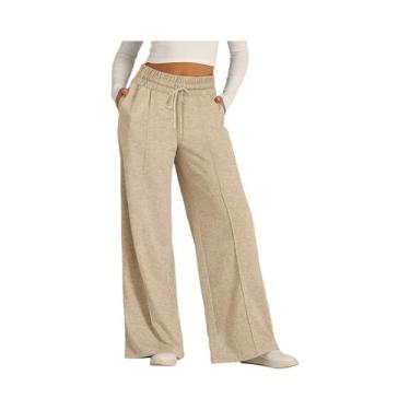 Imagem de Calças De Moletom De Cintura Alta Para Mulheres, Estilo Streetwear, La