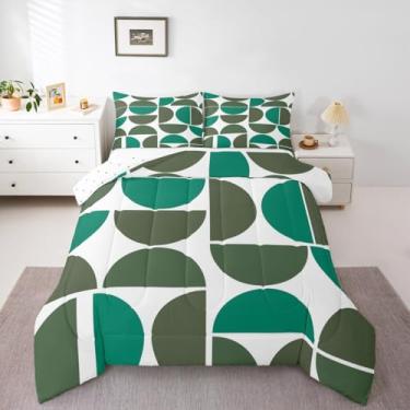 Imagem de Erosebridal Conjunto de edredom retrô, boêmio, vintage, geométrico, abstrato, para crianças, meninos, meninas, adultos, colorido, arte moderna