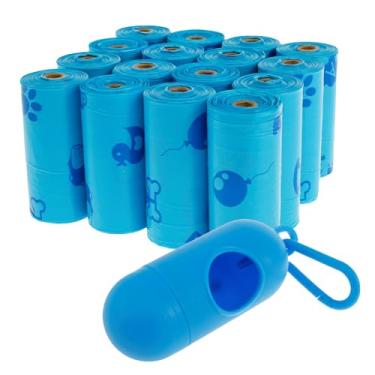 Imagem de Sacos de fraldas descartáveis para bebês com dispensador à prova de vazamento 12 ou 16 rolos sacos de fraldas para bebês para controle de odores e resíduos resistentes a rasgos para casa e viagem