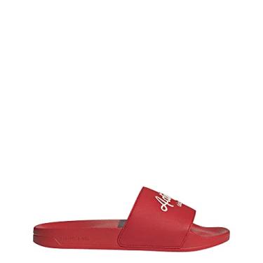 Imagem de adidas Sandália Adilette unissex para adultos, Vermelho vívido/branco-maravilha/vermelho, 13 Women/12 Men