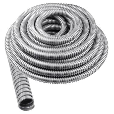 Imagem de Zadery Conduíte de metal flexível de aço galvanizado - fiação elétrica Greenfield, resistente à corrosão, interior liso (1/5.1 cm x 15.2 m)