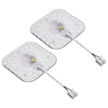 Imagem de Fabater Placas de LED de Substituição de Luz de Teto Segura e Confortável Iluminação Amigável para Leitura de Alumínio 2 Unidades (Quadrado)