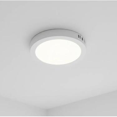 Imagem de CristalLux Painel LED Thin Sobrepor Redondo 6W Branco Quente 3000K