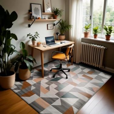 Imagem de 1 Tapete Escritório Grande Antiderrapant 200x250 Js Do Zi Vr (M35 Taupe Bege - Geométrico Moderno)