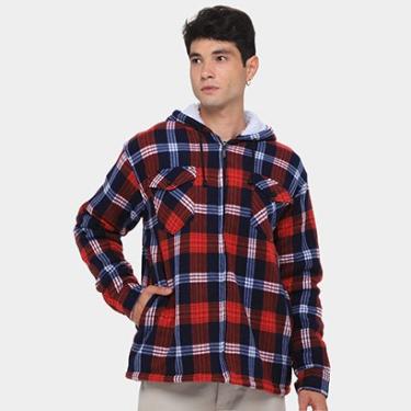 Imagem de Jaqueta Xadrez Black River Com Capuz Masculina-Masculino