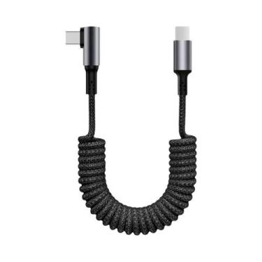 Imagem de Cabo Trançado USB-C Para Tipo C De Carregamento Rápido 90 Graus Para i