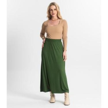 Imagem de Saia Midi Feminina Select Verde-Feminino
