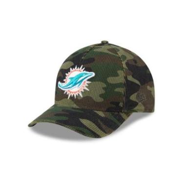 Imagem de Boné New Era  9FORTY M-CROWN A-FRAME Miami Dolphins NFL Salute Service 2025 Militar-Masculino