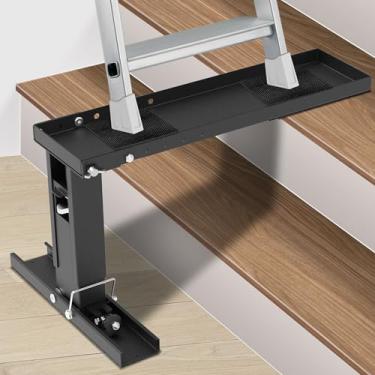 Imagem de Estabilizador de escada extensor de alta resistência, niveladores de escada para escadas de extensão de 36,5 a 45,7 cm, faixa de altura ajustável para escada individual e de extensão para escadas