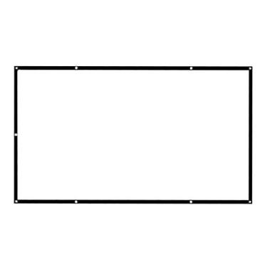 Imagem de ZGUZMCMK Tela de Projeção Dobrável de 60" a 150" (16:9/4:3), Tela de Vídeo Widescreen Antirreflexo para Uso Interno E Externo, Ideal para Cinemas em, 72 em (159x90cm) 16:9