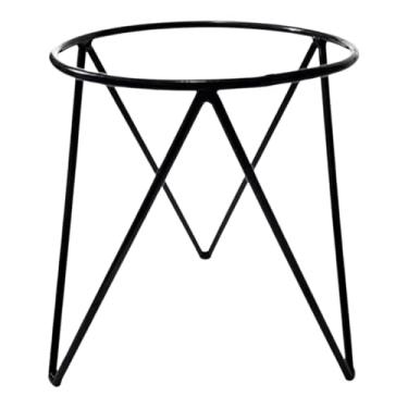 Imagem de Suporte de Vaso Tripé Preto Ferro Altura 30 cm Diâmetro 30 cm - Area Externa Plantas Vasos Redondos