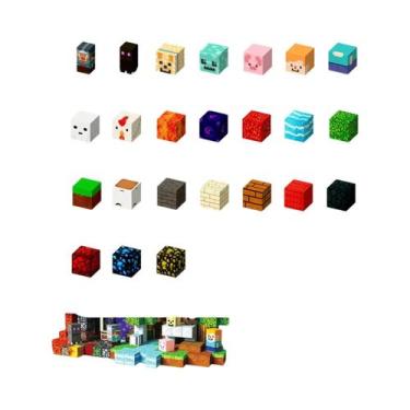 Imagem de Blocos De Construção Magnéticos Estilo Pixel Brinquedo Cubo Com Tampa 