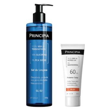 Imagem de Principia Kit Gel de limpeza GL-02 350G + Protetor solar facial PS-01 FPS 60