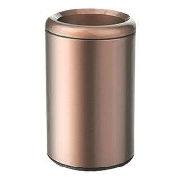 Imagem de KEG801302 Caixote do lixo, lixeira de 8 litros com filtros de odor, cesto de lixo redondo moderno de aço inoxidável com anel de pressão e lixeira interna removível para cozinha (ouro rosa)