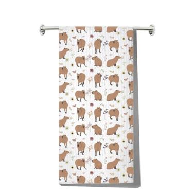 Imagem de G2TUP Capivara Toalhas de cozinha Capivara Amantes Presentes Capivara Toalha de prato Capivara Presentes temáticos Capivara Mercadoria de cozinha (Capivara kt)