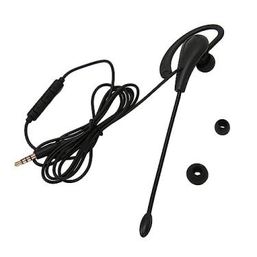 Imagem de Naroote Fone de Ouvido Monofone Com Microfone HD, Fone de Ouvido Monaural Leve para Teleconferência, Plug and Play (3,5 mm)