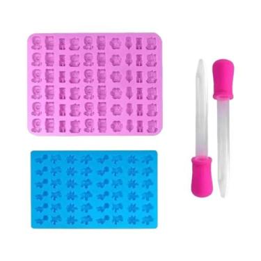 Imagem de Kit De Moldes De Silicone Para Doces De Ursinho Gummy, Moldes Antiader