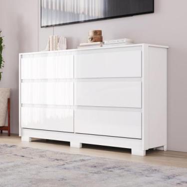 Imagem de Cômoda 6 Gavetas Layla Casa 812, Branco