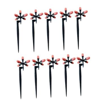 Imagem de RNXRZANK Aspersor de Jardim com Múltiplos Bicos, de Irrigação Por Gotejamento Ajustável em 360° para Canteiros de Flores E Gramados.