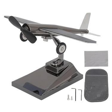Imagem de SIWOTED Avião Solar Hélices Rotativas Liga de Zinco Plástico Fácil Montagem Aeronave Movida a Energia Solar para Carro Mesa Escritório