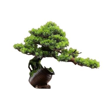Imagem de Plantas falsas para entrada de interior, decoração artificial, vasos de plantas, paisagem, árvore de bonsai, ornamentos de vegetação, decoração