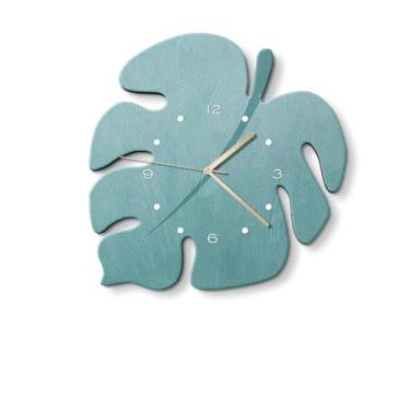 Imagem de x3anggyt5 Relógio de parede minimalista para sala de estar, decoração criativa, relógio de parede silencioso, adequado para sala de estar, estudo, decoração de casa de quarto (azul, médio)