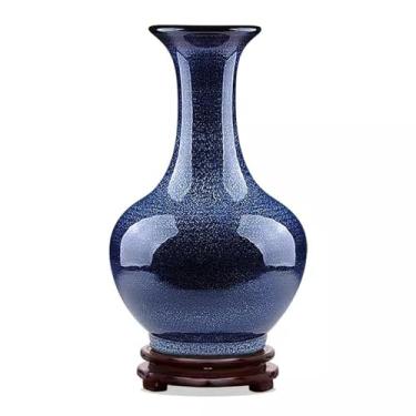 Imagem de Moderna sala de estar de cerâmica novo estilo chinês vaso de transformação de forno decoração de escritório hall de entrada armário de vinho porcelana artesanato centros de mesa