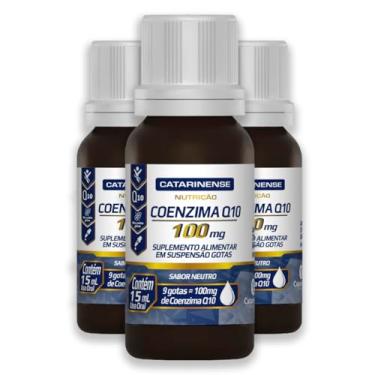 Imagem de Kit 3 Coenzima Q10 100mg Catarinense 15ml