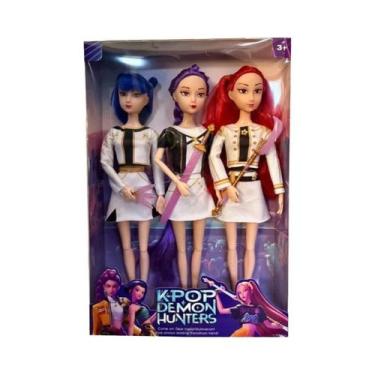 Imagem de Boneco De Vinil Anime KPop Demon Hunters Rumi Mira Zoi Com Máscara, Pr