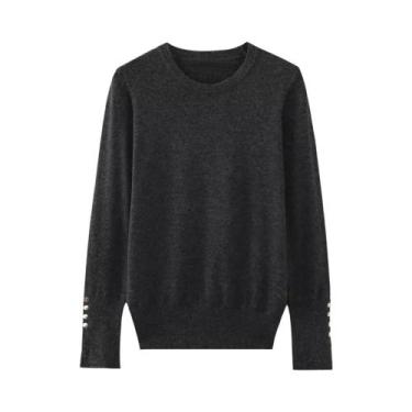 Imagem de Suéter Feminino De Inverno Tricotado Multicolorido, Estilo Casual Com 